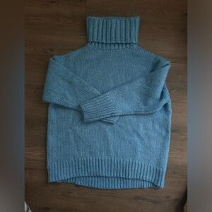 AMERICAN EAGLE WOMENS BLUE SOFT LONG TURTLENECK BLUE MEDIUM‎